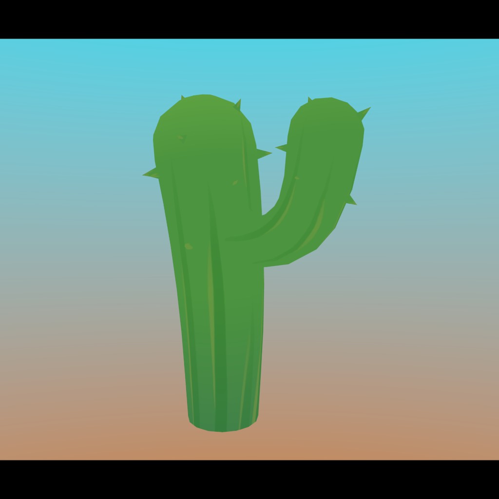 Toon Cactus Painted Layers Example preview image 1